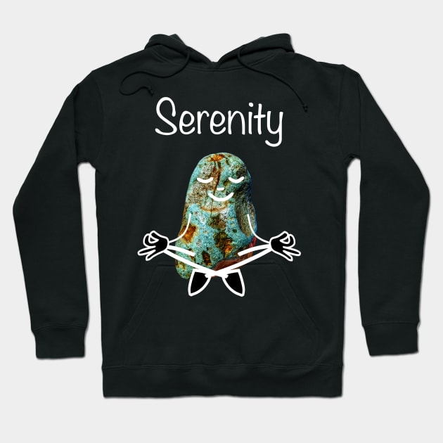 Rockhound Lotus Yoga Pose - Funny Serenity Mental Health Rockhounding Hoodie by Laura Rucker